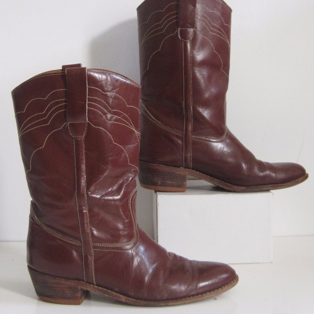VTG Mens Cowboys Boots Sz 9.5 WILD PAIR Western